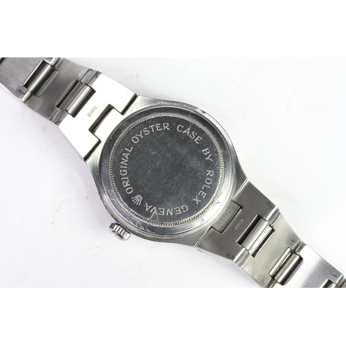 13 - VINTAGE TUDOR OYSTERDATE CHRONO-TIME 9121/0 CIRCA 1973, circular blue dial with baton hour markers, ... 