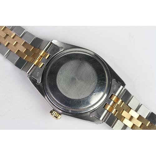 15 - ROLEX OYSTER PERPETUAL DATE JUST REFERENCE 16013 CIRCA 1982/83,  champagne dial, double baton hour m... 