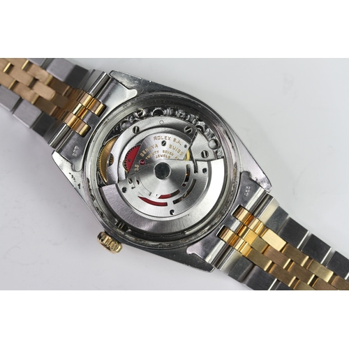 15 - ROLEX OYSTER PERPETUAL DATE JUST REFERENCE 16013 CIRCA 1982/83,  champagne dial, double baton hour m... 