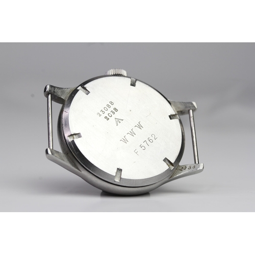 16 - RARE LONGINES 'DIRTY DOZEN' W.W.W MILITARY WATCH, black dial with white Arabic numerals, minute trac... 