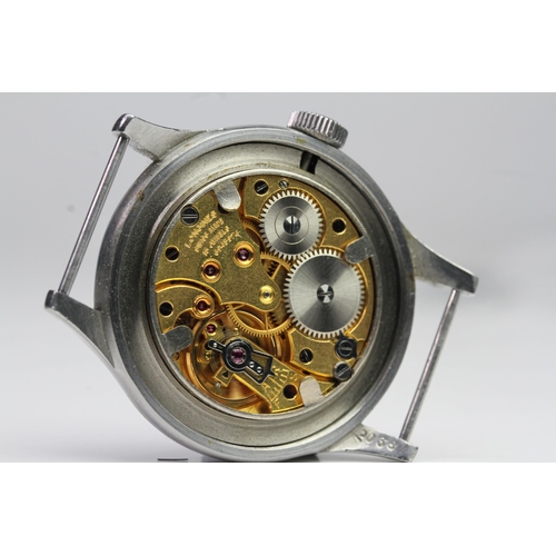 16 - RARE LONGINES 'DIRTY DOZEN' W.W.W MILITARY WATCH, black dial with white Arabic numerals, minute trac... 