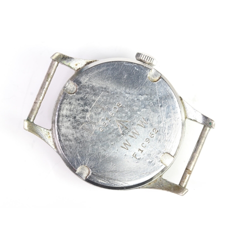 17 - JAEGER LECOULTRE W.W.W. 'DIRTY DOZEN' MILITARY WATCH MOD DIAL,  black MoD variant dial, with Arabic ... 