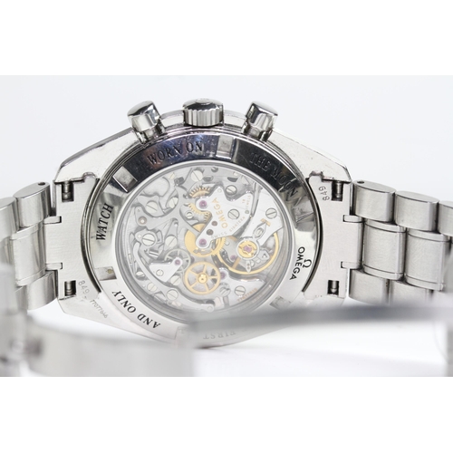 23 - OMEGA SPEEDMASTER PROFESSIONAL BOX AND PAPERS 2005, circular black dial with baton hour markers, chr... 