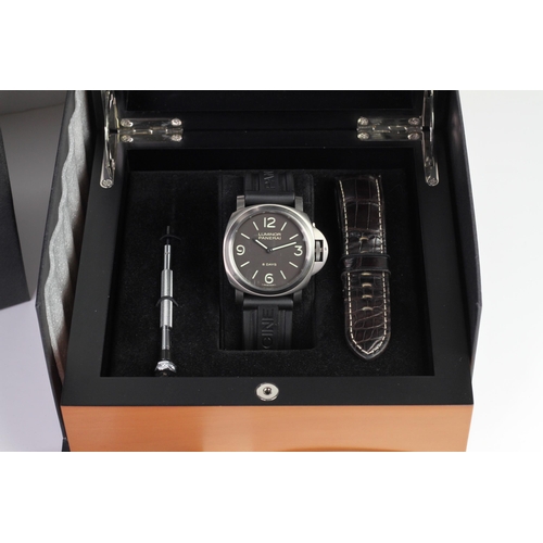 26 - PANERAI LUMINOR 8 DAYS BOX AND PAPERS 2014 PAM0562, circular black sandwich dial with baton and arab... 