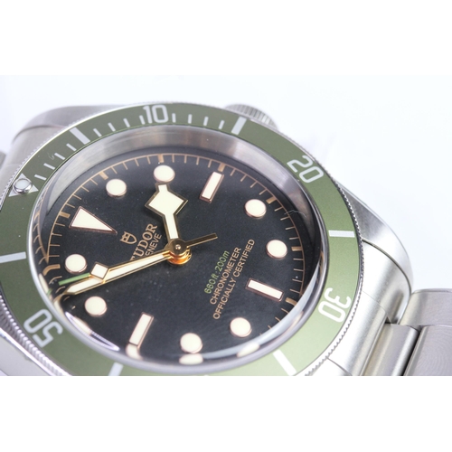 3 - TUDOR BLACK BAY HARRODS LIMITED EDITION FULL SET 2018 WITH STICKERS REFERENCE 79230G,  circular blac... 