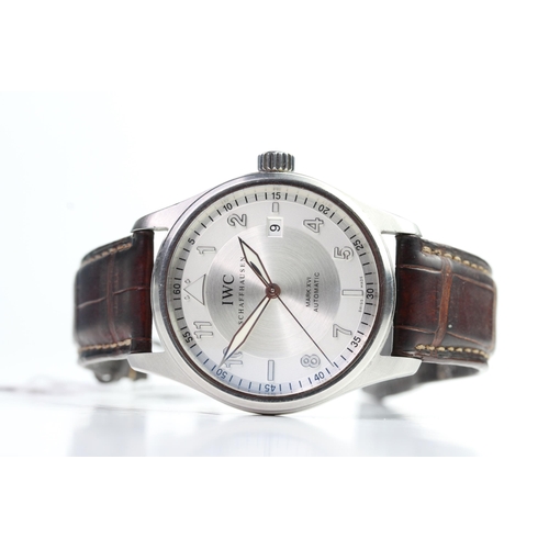 4 - IWC SCHAFFHAUSEN MARK XVI AUTOMATIC REFERENCE IW325502 WITH WATCHFINDER PAPERWORK, silver dial with ... 