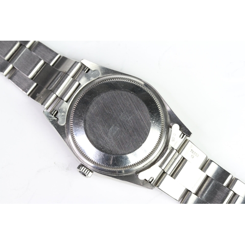 42 - ROLEX AIR KING REFERENCE 14010M CIRCA 2000, heavily patina brown dial with baton hour markers, 34mm ... 