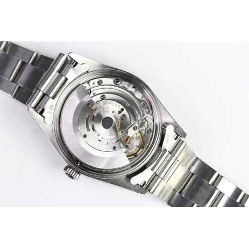 42 - ROLEX AIR KING REFERENCE 14010M CIRCA 2000, heavily patina brown dial with baton hour markers, 34mm ... 