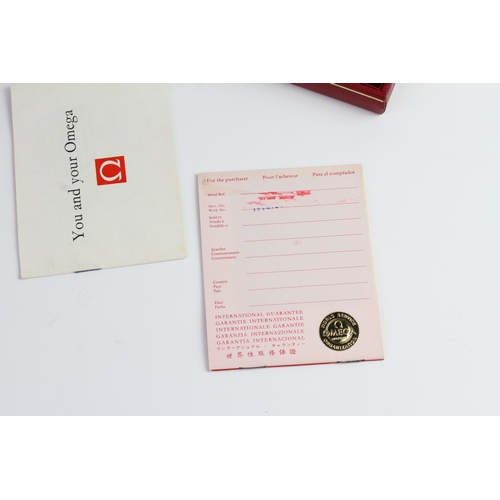 49 - VINTAGE OMEGA SPEEDMASTER MKIV REFERENCE 176.009 WITH BOX AND PAPERS,  circular black dial, subsidia... 