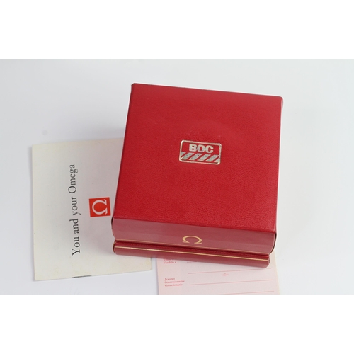 49 - VINTAGE OMEGA SPEEDMASTER MKIV REFERENCE 176.009 WITH BOX AND PAPERS,  circular black dial, subsidia... 