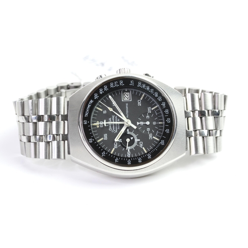 49 - VINTAGE OMEGA SPEEDMASTER MKIV REFERENCE 176.009 WITH BOX AND PAPERS,  circular black dial, subsidia... 