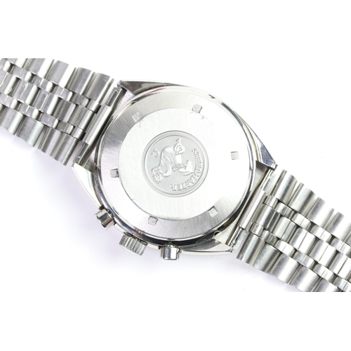 49 - VINTAGE OMEGA SPEEDMASTER MKIV REFERENCE 176.009 WITH BOX AND PAPERS,  circular black dial, subsidia... 