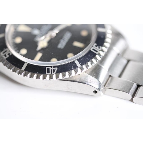50 - VINTAGE ROLEX SUBMARINER REFERENCE 5513 CIRCA 1971, circular matte black dial with plot hour markers... 