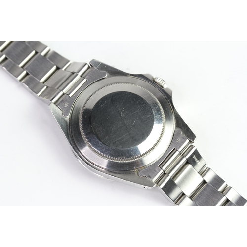 53 - ROLEX EXPLORER II 16550 BOX AND PAPERS 1986, circular gloss black dial with applied cream patina hou... 
