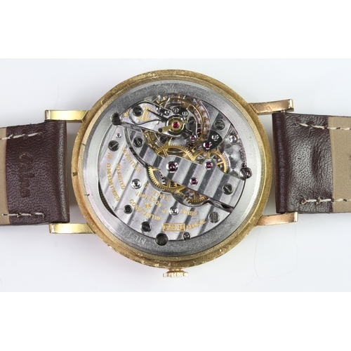 7 - 18CT VINTAGE VACHERON CONSTANTIN MANUAL WIND, circular silver dial with roman numeral hour markers, ... 