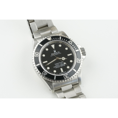 37 - ROLEX OYSTER PERPETUAL SUBMARINER 4 LINER WRISTWATCH REF. 14060M RANDOM SERIAL, circular black dial ... 