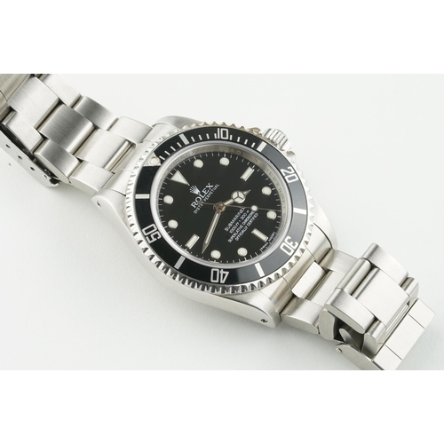 37 - ROLEX OYSTER PERPETUAL SUBMARINER 4 LINER WRISTWATCH REF. 14060M RANDOM SERIAL, circular black dial ... 