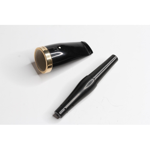 482 - Dunhill 9ct topped cigar mouth piece together with a Dunhill Torpedo cigarette holder, 9ct hallmarke... 