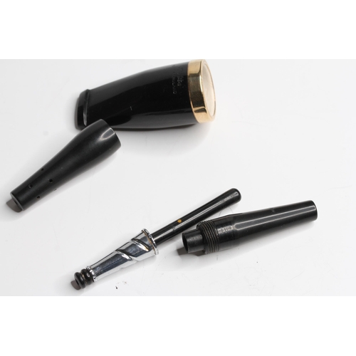 482 - Dunhill 9ct topped cigar mouth piece together with a Dunhill Torpedo cigarette holder, 9ct hallmarke... 