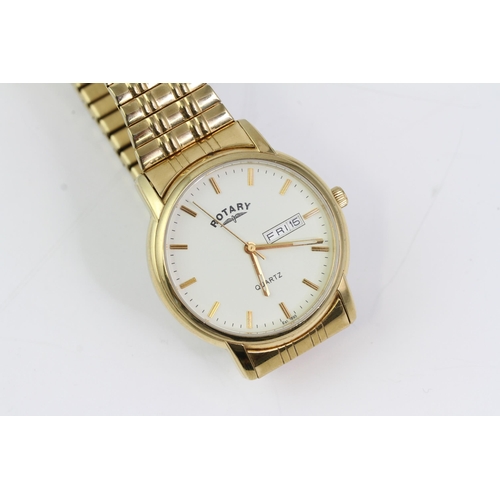 106 - *TO BE SOLD WITHOUT RESERVE* QUARTZ ROTARY REF GB102764/08 WRISTWATCH, White dial with baton hour ma... 