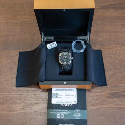 118 - GENTLEMAN'S PANERAI RADIOMIR BLACK SEAL LOGO, PAM00754, DECEMBER 2021 BOX AND PAPERS, 45MM CASE, cir... 