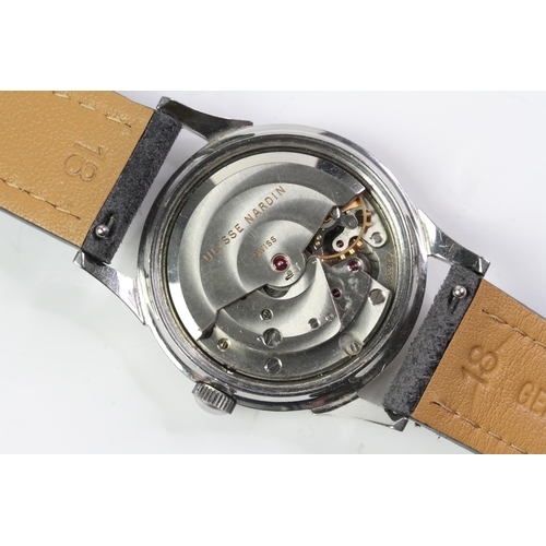 121 - 1950s Ulysse Nardin Chronometer Bidynator Automatic watch Stainless Steel case, Aged dial with baton... 