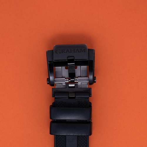 125 - GENTLEMAN'S GRAHAM LONDON CHRONOFIGHTER BLACK FOREST LIMITED EDITION, CIRCA. 2015 BOX & PAPERS, 47MM... 