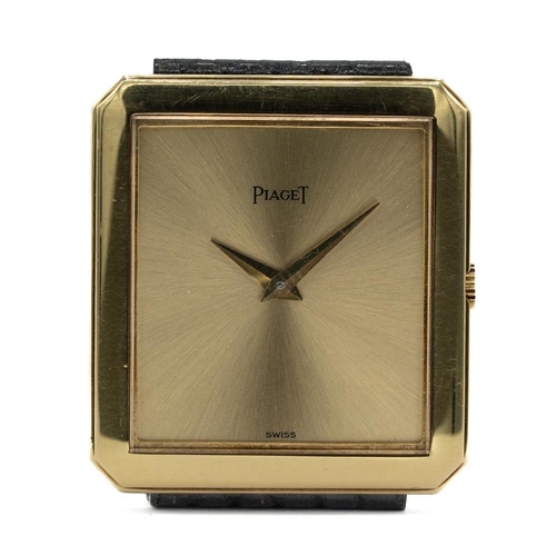 128 - GENTLEMAN'S RARE PIAGET PROTOCOLE 18CT GOLD ULTRATHIN WITH 18CT BUCKLE, 91542, CIRCA. 1979, 25MM CAS... 