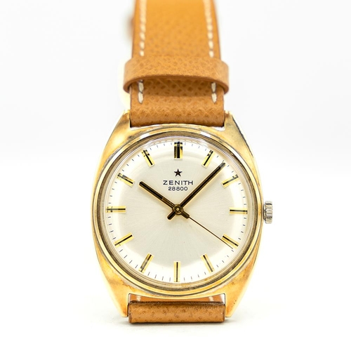 145 - GENTLEMAN'S VINTAGE ZENITH 9CT YELLOW GOLD PRESENTATION WATCH, CIRCA. 1973, 33MM CASE, circular whit... 