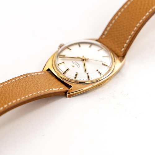 145 - GENTLEMAN'S VINTAGE ZENITH 9CT YELLOW GOLD PRESENTATION WATCH, CIRCA. 1973, 33MM CASE, circular whit... 