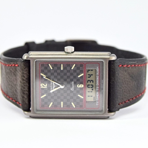 LONGINES SPLIT 5 QUARTZ DUAL DISPLAY ALARM WATCH MODEL 7272 WITH