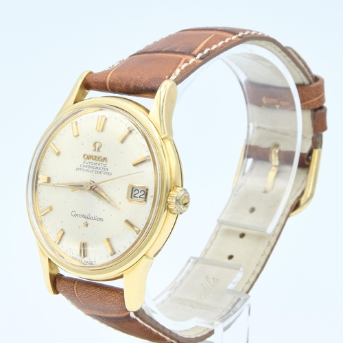 190 - OMEGA CONSTELLATION DATE AUTOMATIC CHRONOMETER MODEL 1685416 IN 18CT GOLD CASE WITH BOX AND PAPERS 1... 