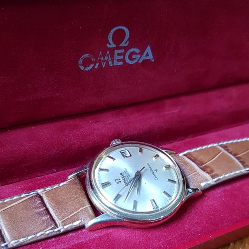 190 - OMEGA CONSTELLATION DATE AUTOMATIC CHRONOMETER MODEL 1685416 IN 18CT GOLD CASE WITH BOX AND PAPERS 1... 