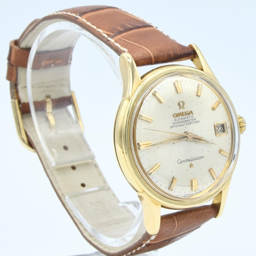 190 - OMEGA CONSTELLATION DATE AUTOMATIC CHRONOMETER MODEL 1685416 IN 18CT GOLD CASE WITH BOX AND PAPERS 1... 