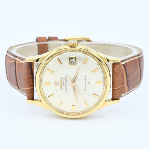 190 - OMEGA CONSTELLATION DATE AUTOMATIC CHRONOMETER MODEL 1685416 IN 18CT GOLD CASE WITH BOX AND PAPERS 1... 