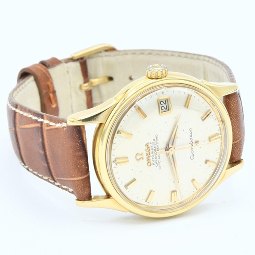 190 - OMEGA CONSTELLATION DATE AUTOMATIC CHRONOMETER MODEL 1685416 IN 18CT GOLD CASE WITH BOX AND PAPERS 1... 