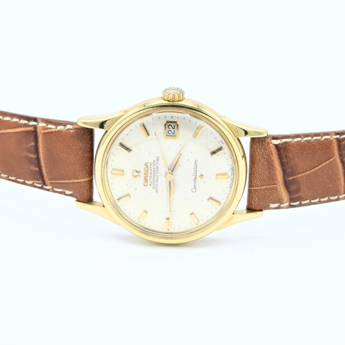 190 - OMEGA CONSTELLATION DATE AUTOMATIC CHRONOMETER MODEL 1685416 IN 18CT GOLD CASE WITH BOX AND PAPERS 1... 