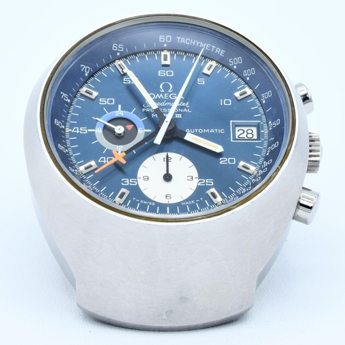 197 - OMEGA SPEEDMASTER MK3 AUTOMATIC CHRONOGRAPH MODEL 176.002 WITH STUNNING ELECTRIC BLUE DIAL IN STAINL... 