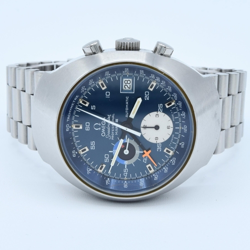 197 - OMEGA SPEEDMASTER MK3 AUTOMATIC CHRONOGRAPH MODEL 176.002 WITH STUNNING ELECTRIC BLUE DIAL IN STAINL... 