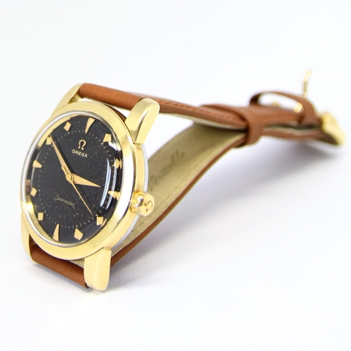 205 - OMEGA SEAMASTER WRISTWATCH MODEL 2759-2 WITH ORIGINAL BLACK DIAL IN GOLD-CAPPED CASE 1956. SERIAL 15... 