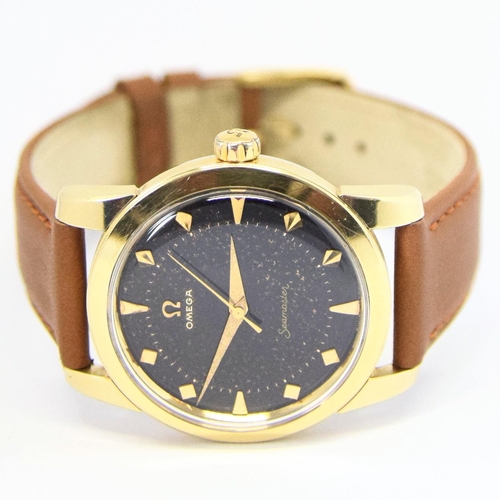 205 - OMEGA SEAMASTER WRISTWATCH MODEL 2759-2 WITH ORIGINAL BLACK DIAL IN GOLD-CAPPED CASE 1956. SERIAL 15... 