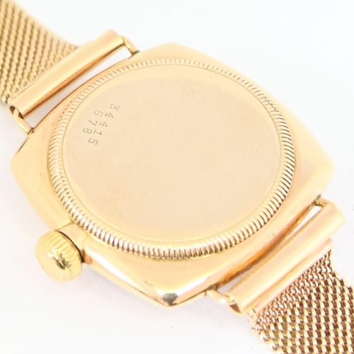 208 - RARE ROLEX OYSTER MODEL IN 9CT CUSHION OYSTER CASE WITH 9CT GOLD PERIOD BRACELET 1935. CAL. 10.5H, 9... 