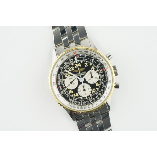 220 - BREITLING NAVITIMER COSMONAUTE STEEL & GOLD CHRONOGRAPH W/ GUARANTEE PAPERS REF. 81600F CIRCA 1990S,... 