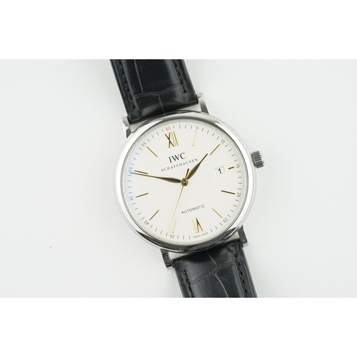 221 - IWC SCHAFFHAUSEN PORTOFINO AUTOMATIC WRISTWATCH W/ BOX & GUARANTEE PAPERS REF. IW356517 CIRCA 2019, ... 