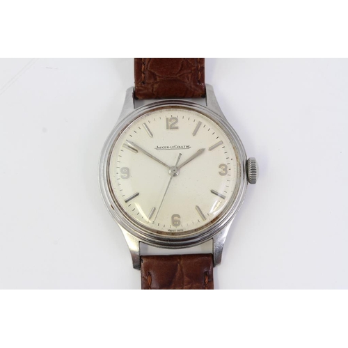 26 - *TO BE SOLD WITHOUT RESERVE* VINTAGE JAEGER LE COULTRE MANUAL WIND, circular cream dial with baton h... 