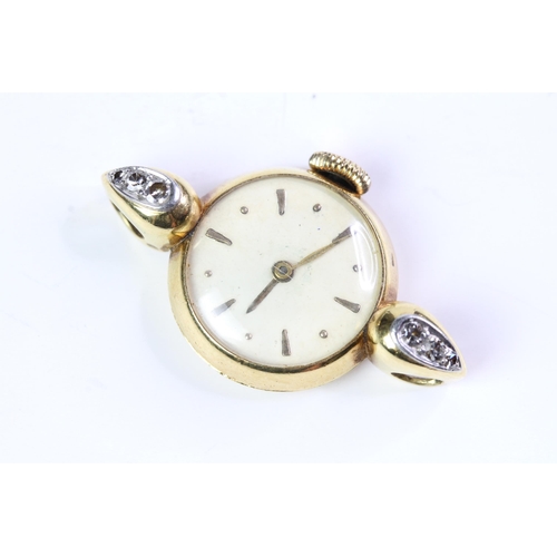 319 - 18ct diamond cocktail watch, cream dial, baton and dot hour markers, 18mm 18ct case, diamond set lug... 