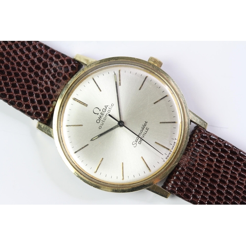 334 - VINTAGE OMEGA DE VILLE AUTOMATIC CIRCA 1966, circular sunburst silver dial with baton hour markers, ... 