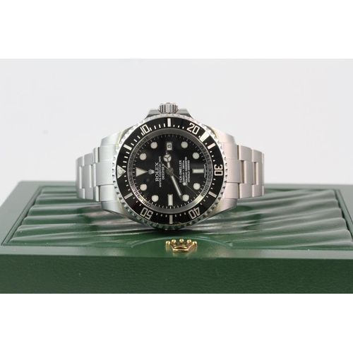 340 - ROLEX SEA-DWELLER DEEPSEA REFERENCE 116660 BOX AND PAPERS 2013, circular gloss black dial with appli... 