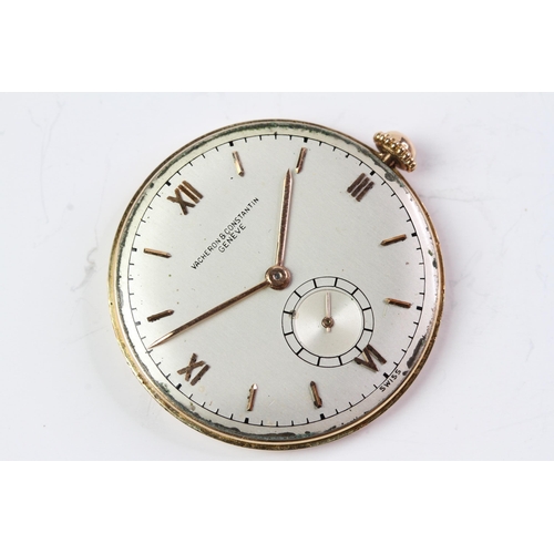 376 - VINTAGE 18CT ROSE GOLD VACHERON CONSTANTIN, circular silver dial with baton and roman numeral hour m... 