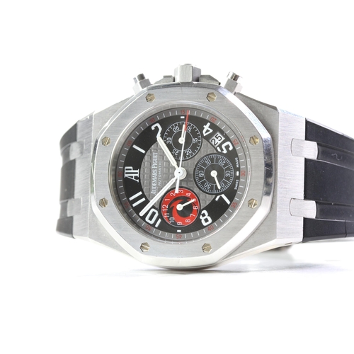 38 - AUDEMARS PIGUET ROYAL OAK CITY OF SAILS LIMITED EDITION, circular grey dial with black arabic numera... 